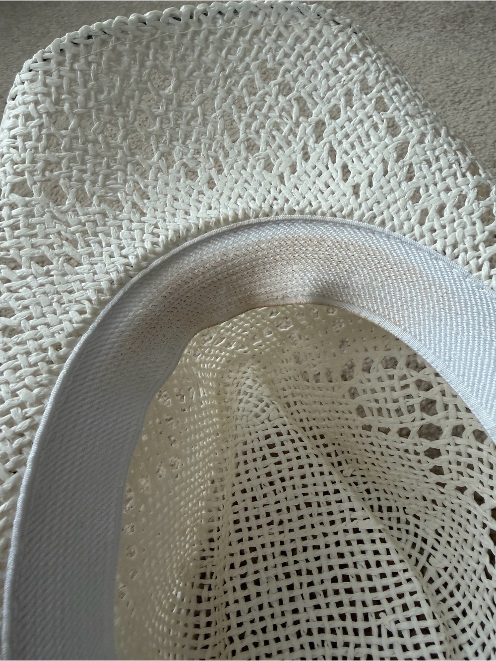 Amazon White Crochet Cowboy Hat with Beaded Band - Picture 5 of 6
